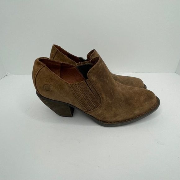 Born Brown Suede Leather Booties - Picture 1 of 8